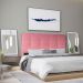 Cabeceira Solteiro 0,90m Roma Suede Rosa - Pallazio