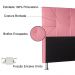Cabeceira Solteiro 0,90m Roma Suede Rosa - Pallazio