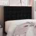 Cabeceira Solteiro 0,90m Santiago Suede Preto - Pallazio