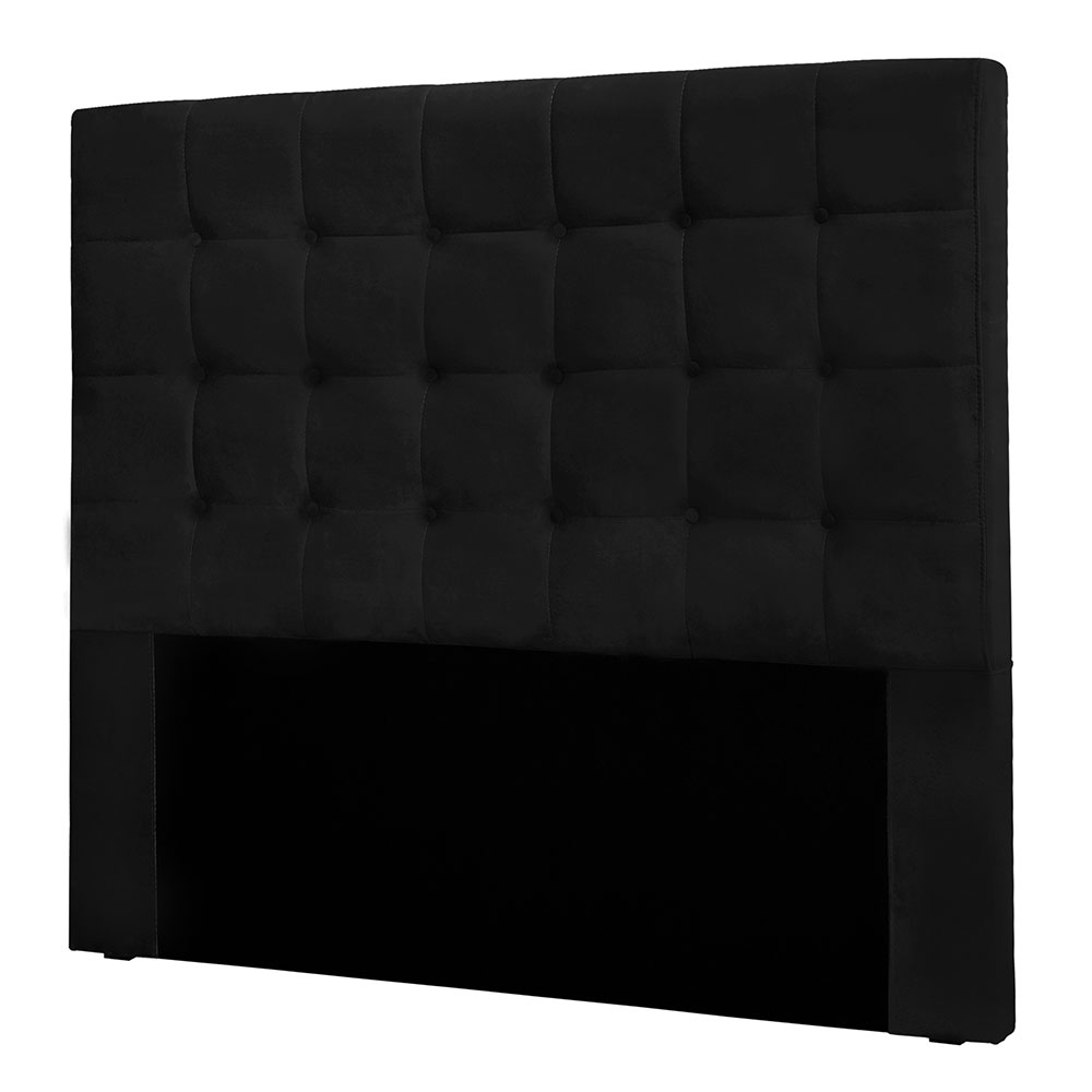 Cabeceira Solteiro 0,90m Santiago Suede Preto - Pallazio