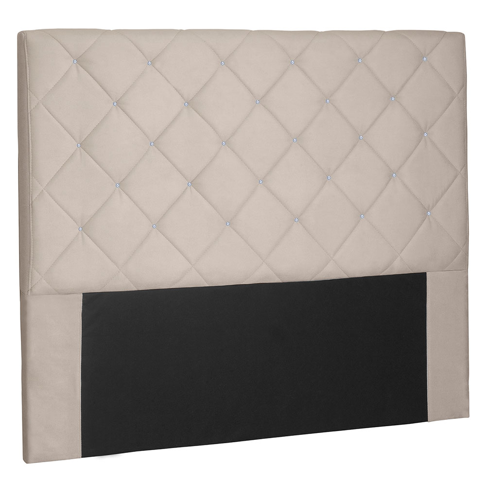 Cabeceira Solteiro 0,90m Tânia Suede Bege - Pallazio