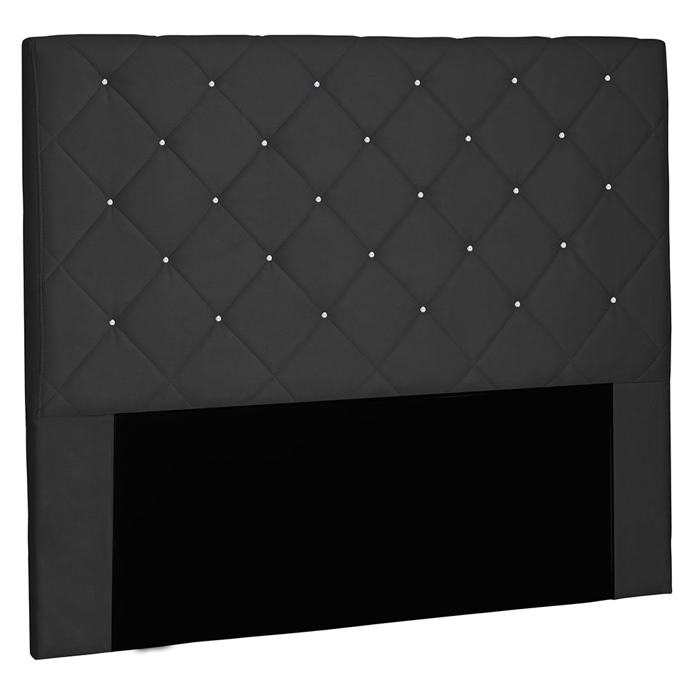 Cabeceira Solteiro 0,90m Tânia Suede Preto - Pallazio
