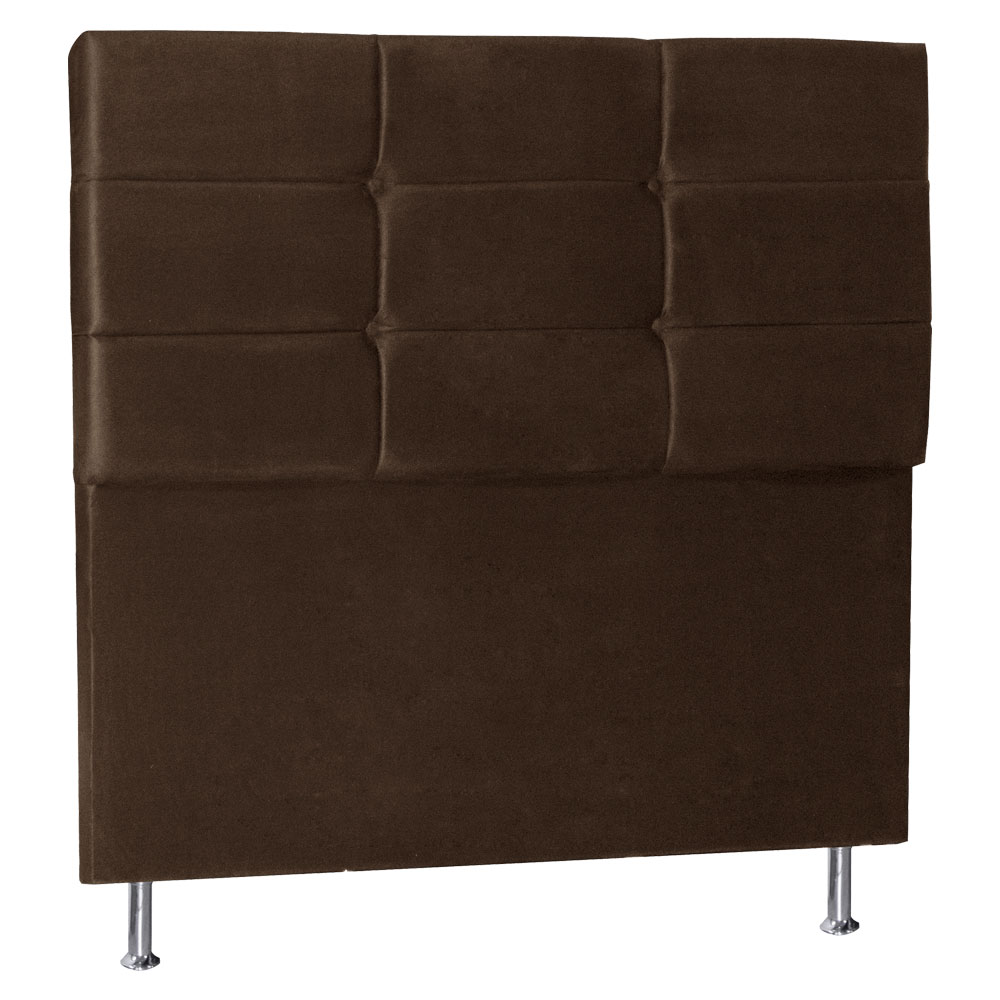 Cabeceira Solteiro 0,90m Tóquio Suede Marrom - Pallazio