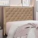 Cabeceira Solteiro 0,90m Toledo Suede Bege - Pallazio