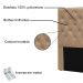Cabeceira Solteiro 0,90m Toledo Suede Bege - Pallazio