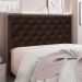 Cabeceira Solteiro 0,90m Toledo Suede Marrom - Pallazio