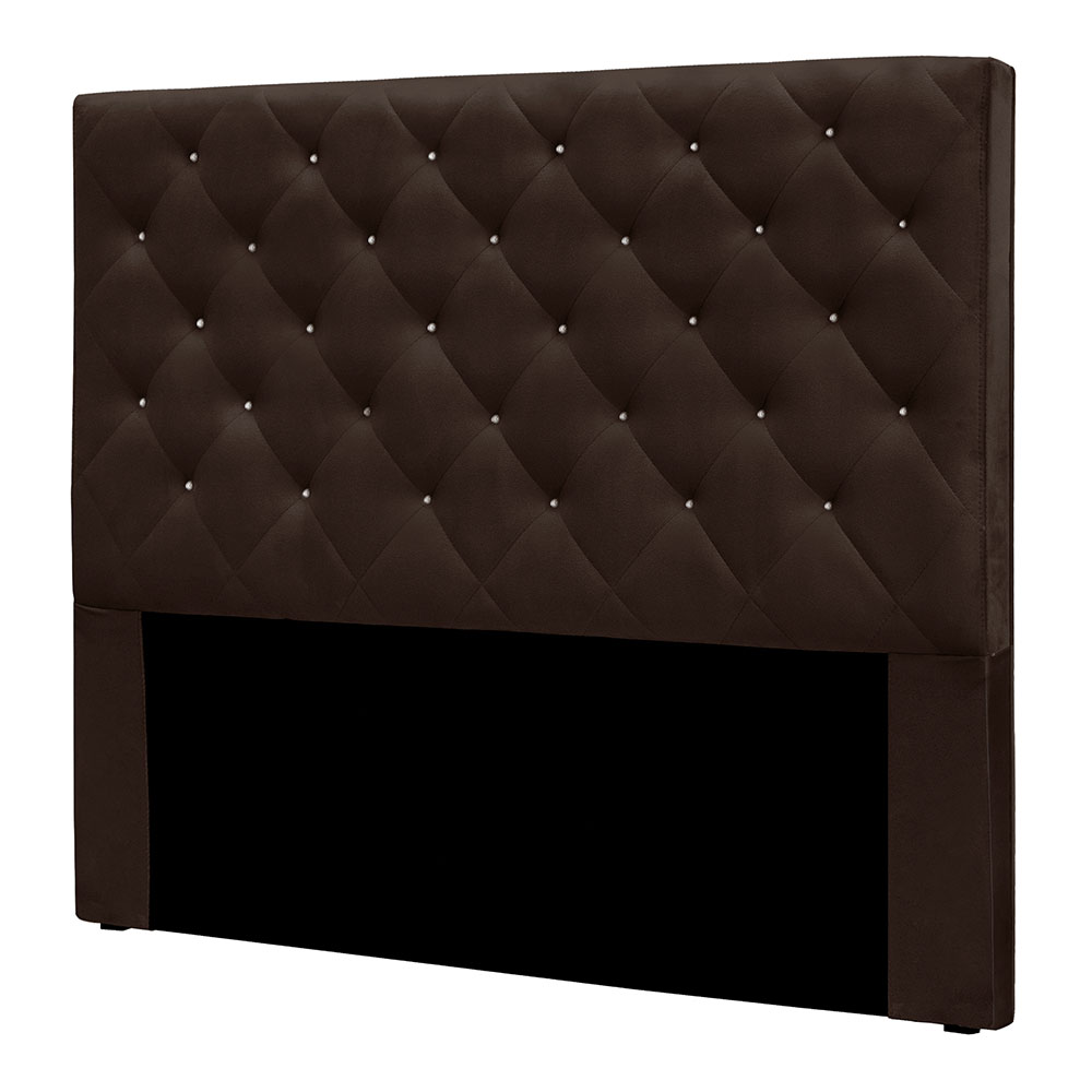 Cabeceira Solteiro 0,90m Toledo Suede Marrom - Pallazio