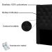 Cabeceira Solteiro 0,90m Toledo Suede Preto - Pallazio