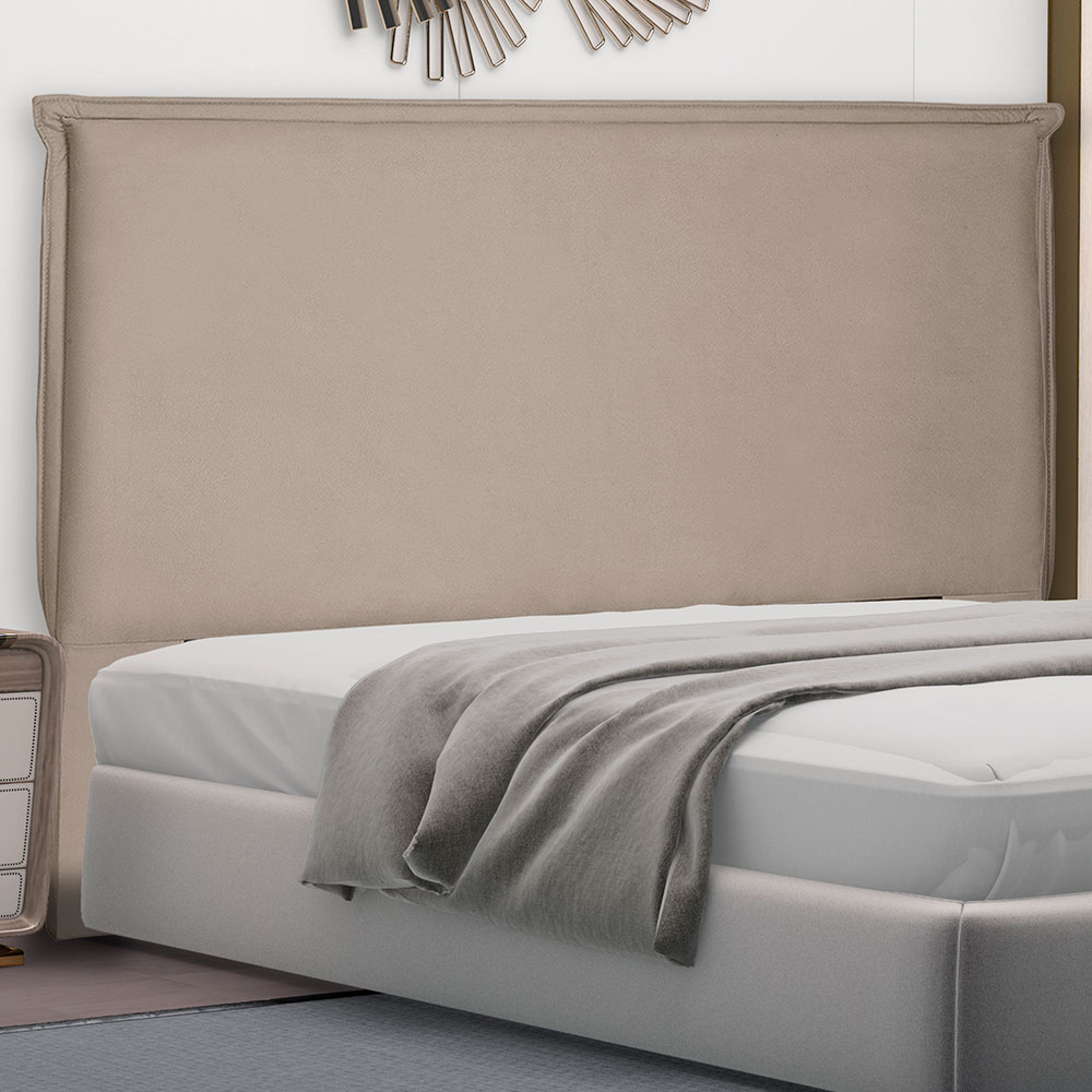 Cabeceira Solteiro 0,90m Veneza Suede Bege - Pallazio