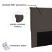 Cabeceira Solteiro 0,90m Veneza Suede Marrom Café - Pallazio