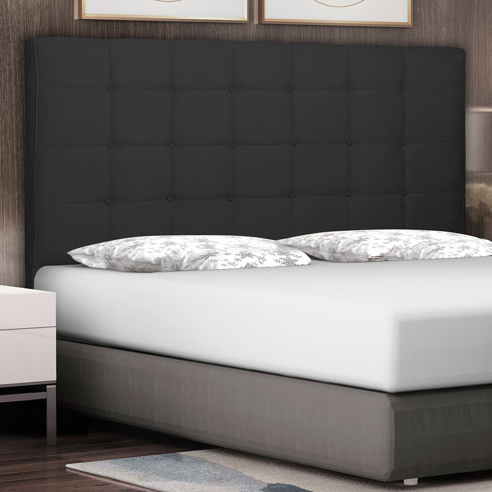 Cabeceira Solteiro 0,90m Verona Suede Preto - Pallazio