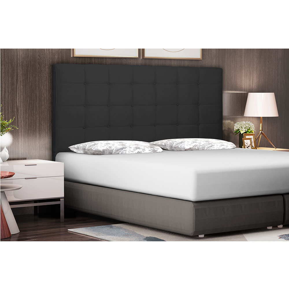 Cabeceira Solteiro 0,90m Verona Suede Preto - Pallazio