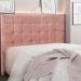 Cabeceira Solteiro 0,90m Verona Veludo Rosa - Pallazio