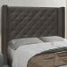 Cabeceira Solteiro 0,90m Vicenza Suede Cinza - Pallazio