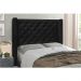 Cabeceira Solteiro 0,90m Vicenza Suede Preto - Pallazio