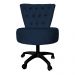 Cadeira Mocho Capitonê Elegância Veludo Azul Marinho Base Giratória - Pallazio