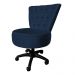 Cadeira Mocho Capitonê Elegância Veludo Azul Marinho Base Giratória - Pallazio