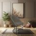 Cadeira Poltrona de Jantar Bela Suede Marrom Rato Base Metálica Industrial Preto - Pallazio