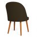 Cadeira Poltrona de Jantar Luna Suede Marrom Pés Palito Castanho - Pallazio