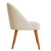 Cadeira Poltrona de Jantar Luna Suede Pés Palito Castanho - Pallazio