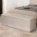 Calçadeira Recamier Baú Casal 1,40m Berlim Suede Bege - Pallazio