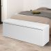 Calçadeira Recamier Baú King 1,95m Berlim Corano Branco - Pallazio