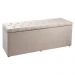 Calçadeira Recamier Baú King 1,95m Madrid Suede Bege - Pallazio