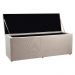 Calçadeira Recamier Baú King 1,95m Madrid Suede Bege - Pallazio