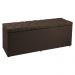 Calçadeira Recamier Baú King 1,95m Madrid Suede Marrom - Pallazio