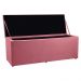 Calçadeira Recamier Baú King 1,95m Madrid Suede Rosa - Pallazio