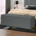 Calçadeira Recamier Baú King 1,95m Roma Suede Cinza - Pallazio