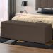 Calçadeira Recamier Baú King 1,95m Roma Suede Marrom - Pallazio
