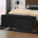 Calçadeira Recamier Baú King 1,95m Roma Suede Preto - Pallazio