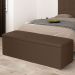 Calçadeira Recamier Baú Queen 1,60m Berlim Corano Marrom - Pallazio
