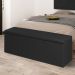Calçadeira Recamier Baú Queen 1,60m Berlim Corano Preto - Pallazio