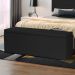 Calçadeira Recamier Baú Queen 1,60m Roma Corano Preto - Pallazio