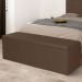 Calçadeira Recamier Baú Solteiro 0,90m Berlim Suede Marrom - Pallazio