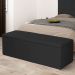 Calçadeira Recamier Baú Solteiro 0,90m Berlim Suede Preto - Pallazio