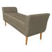 Calçadeira Recamier Casal 1,50m Londres Veludo Cappuccino - Pallazio