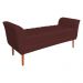 Calçadeira Recamier Casal 1,50m Londres Veludo Marsala - Pallazio