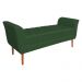 Calçadeira Recamier Casal 1,50m Londres Veludo Verde - Pallazio