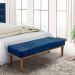 Calçadeira Recamier King 1,95m Gênova Suede Azul Marinho - Pallazio