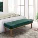 Calçadeira Recamier King 1,95m Gênova Veludo Verde Floresta - Pallazio
