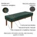 Calçadeira Recamier King 1,95m Gênova Veludo Verde Floresta - Pallazio