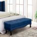 Calçadeira Recamier King 1,95m Vicenza Suede Azul Marinho - Pallazio