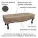 Calçadeira Recamier King 1,95m Vicenza Suede Bege - Pallazio