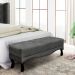 Calçadeira Recamier King 1,95m Vicenza Suede Cinza - Pallazio
