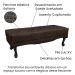 Calçadeira Recamier King 1,95m Vicenza Suede Marrom Café - Pallazio