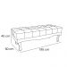 Calçadeira Recamier King 1,95m Vicenza Suede Marrom Café - Pallazio