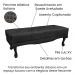 Calçadeira Recamier King 1,95m Vicenza Suede Preto - Pallazio